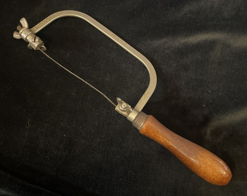 Vintage Trojan AS & Co Coping Saw Wood Handle USA Adjustable Blade Tool 🌺🌺