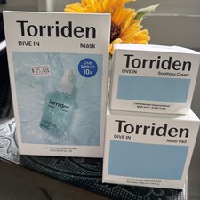 Torriden DIVE IN Skincare Bundle Set - Soothing Cream, Multi Pad  Mask Sheet