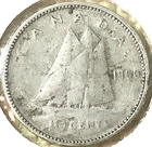 1950 Canada 10 Cents 80% Silver KM #43