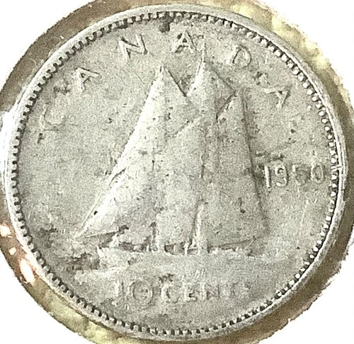 1950 Canada 10 Cents — photo from the most recent tracked eBay sale