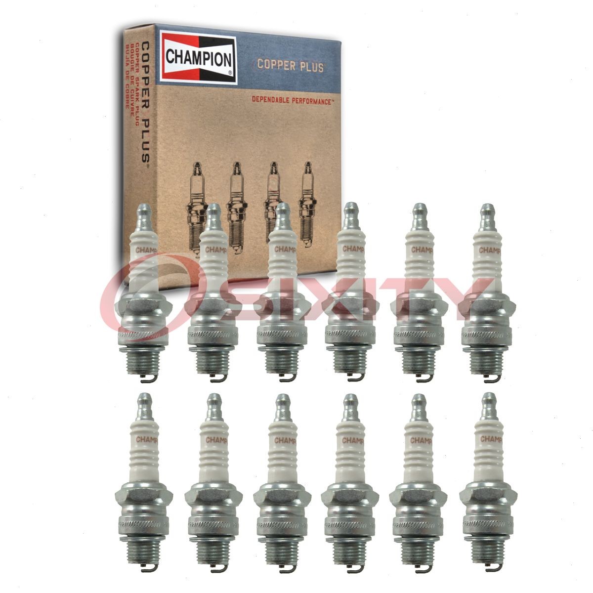 12 pc Champion Copper Plus Spark Plugs for 1940 Lincoln Series K Ignition up