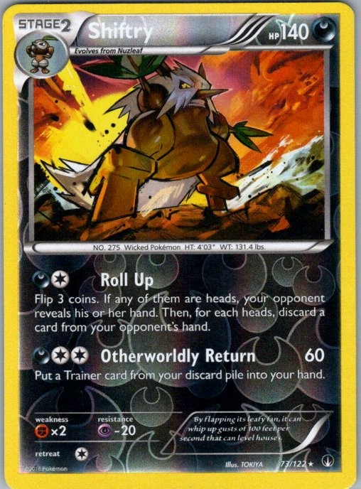 Shiftry 73/122 Reverse Holo Rare XY - BREAKpoint MP