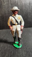 GREY IRON VINTAGE TOY SOLDIER MARCHING OFFICER 1930s SOLID ORIGINAL