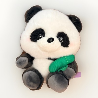 Tong Feng Stuffed Panda with Bamboo Plush Toy with Tags 8 Inches Stuffed Panda
