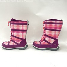 Lands End Kids Pink Tie Dye Snowflake Insulated Winter Boots - US Size 5