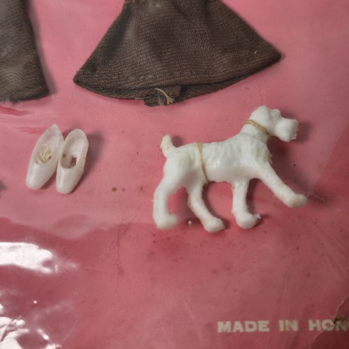 Vintage Hongkong Puppenkleidung Outfit Hund Haustier Zubehör versiegeltes Paket - Bild 6 von 6