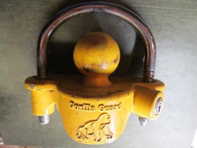 `Universal Trailer Coupler Hitch Lock Heavy Duty Gorilla Guard w/ 1 Key