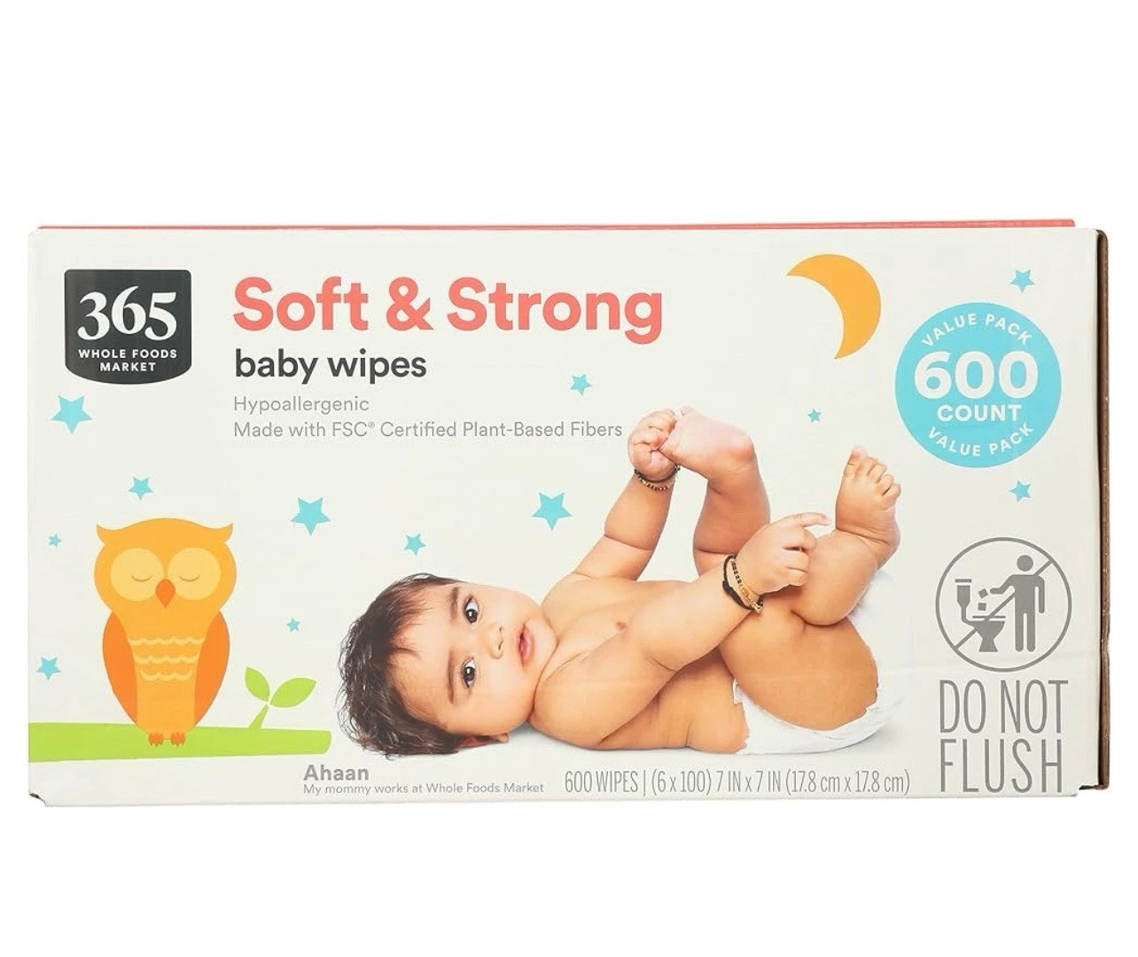 365 by Whole Foods Market, Soft & Strong Disposable Baby Wipes, Fragrance-Free,