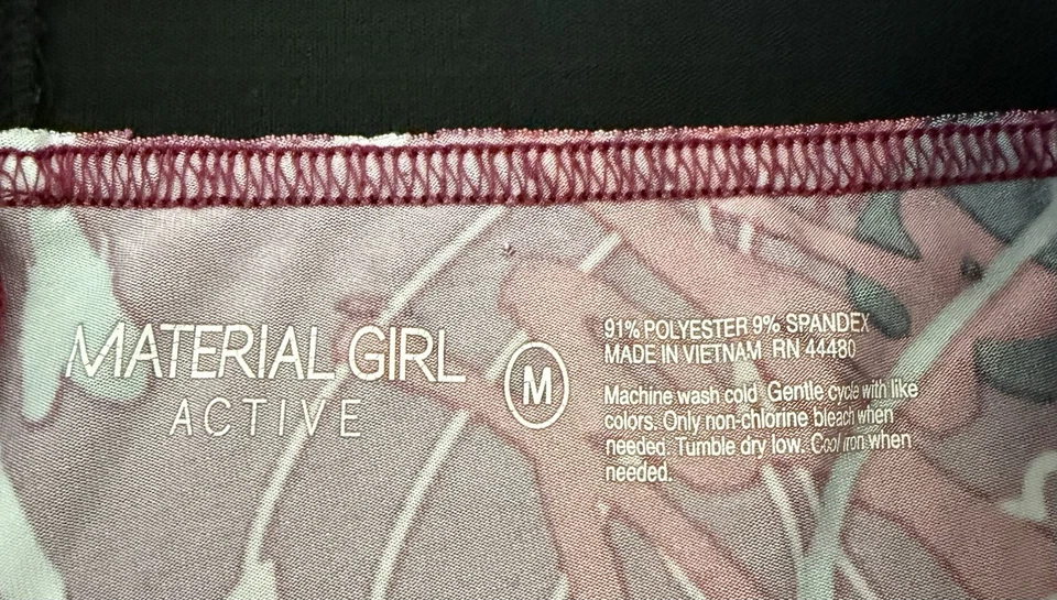 Leggings elásticos con estampado de amor Material Girl Active para mujer - Talla M Foto 4 de 4