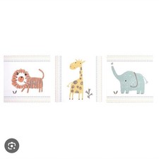 Sammy  Lou Crayon Jungle 3 Pack Canvas Wall Art Jungle Safari Multicolor