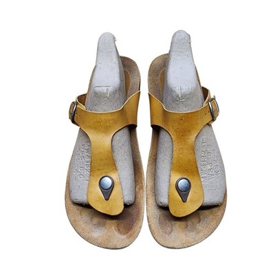 Yokono Sandals 7.5 Yellow Leather Flip Flop