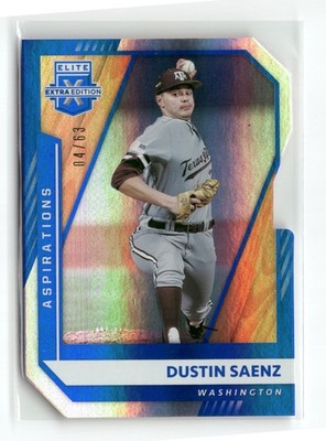 2021 Elite Extra #112 Dustin Saenz Aspirations Die Cut /63 Washington Nationals
