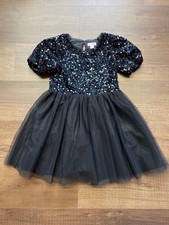 Cat  Jack Tulle  Sequins Black Dress 6/6X 