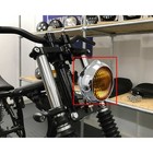 For Harley Bobber Chopper Custom Bikes Front Headlight Amber Lighting Lamp Motor