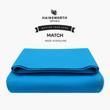 Hainsworth TOURNAMENT BLUE MATCH Pool Table Cloth for 7 Foot UK Pool Table