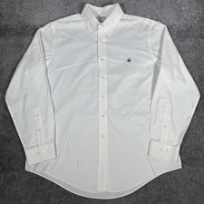Brooks Brothers Shirt Men  s Large White Supima Long Sleeve Button Up