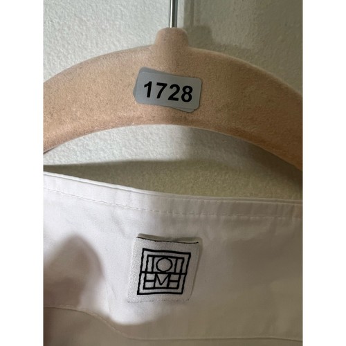 Toteme Studio weißes Baumwolltop mit Dartausschnitt Gr. 38 - Bild 3 von 3