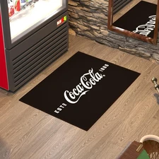 Coca-Cola® Logo Non-Slip Rubberback 2x3 Area Rug/Entryway Mat, Rugs for Livin...