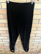 Vintage Ralph Lauren Equestrian Black Velvet Stirrup Riding Pants Size M/L