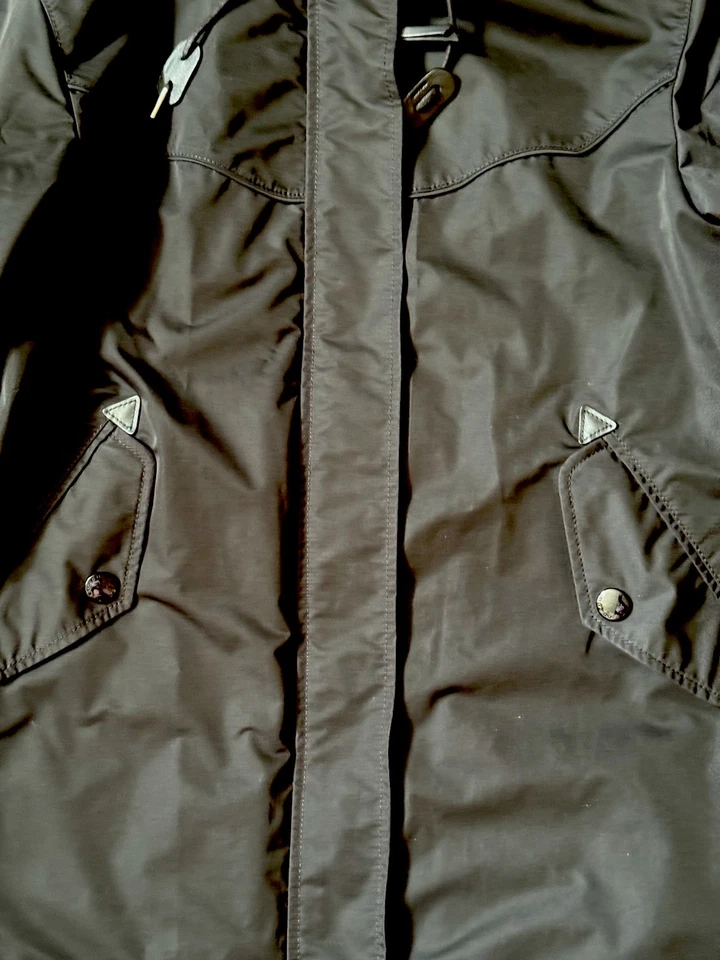 Coach Varsity Parka Jacket Black Lightweight W/ Snap Out Lining Small - Image 2 of 4