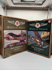 Wings of Texaco 1940 Grumman Goose 1931 Spearman Biplane Airplane Coin Bank ASIS