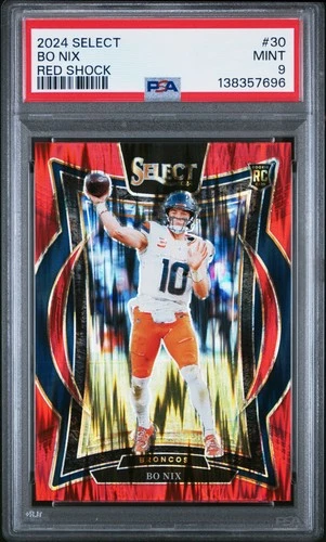 2024 PANINI SELECT RED SHOCK #30 BO NIX ROOKIE RC 134/249 PSA 9