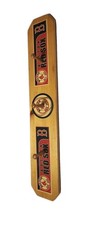 MLB Boston Red Sox Oakwood Wall Mount Coat Rack, 3 Pegs Baseball Bat Hangers