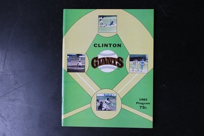 Clinton Giants Baseball Program 1985 Vintage Minor League Sports