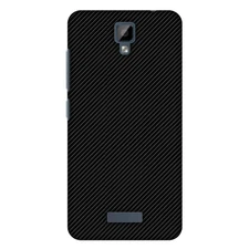 MZER Slim Hard Shell Case for Gionee P7, Designer Printed Cover - Carbon Black