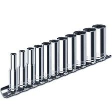 1/4" Drive Deep Socket Set, 11PCS Metric Size Socket Set 4mm-14mm , 6-Point ...