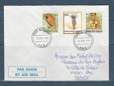 Etc enveloppe  Papouasie Nouvelle Guinée masque nature oiseau lion 1995