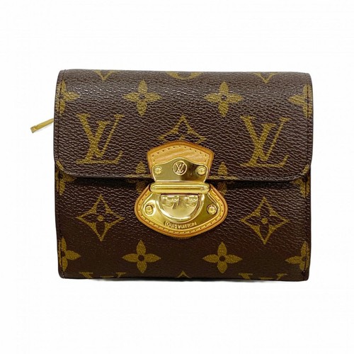 Louis Vuitton Monogram Tri Fold Wallet Portefeuille Joy Brown Women Authentic