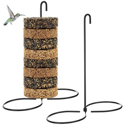 LemonRoad 2 Pcs Cylinder Bird Feeder Holder Outdoors Hanging Seed Holder for ...