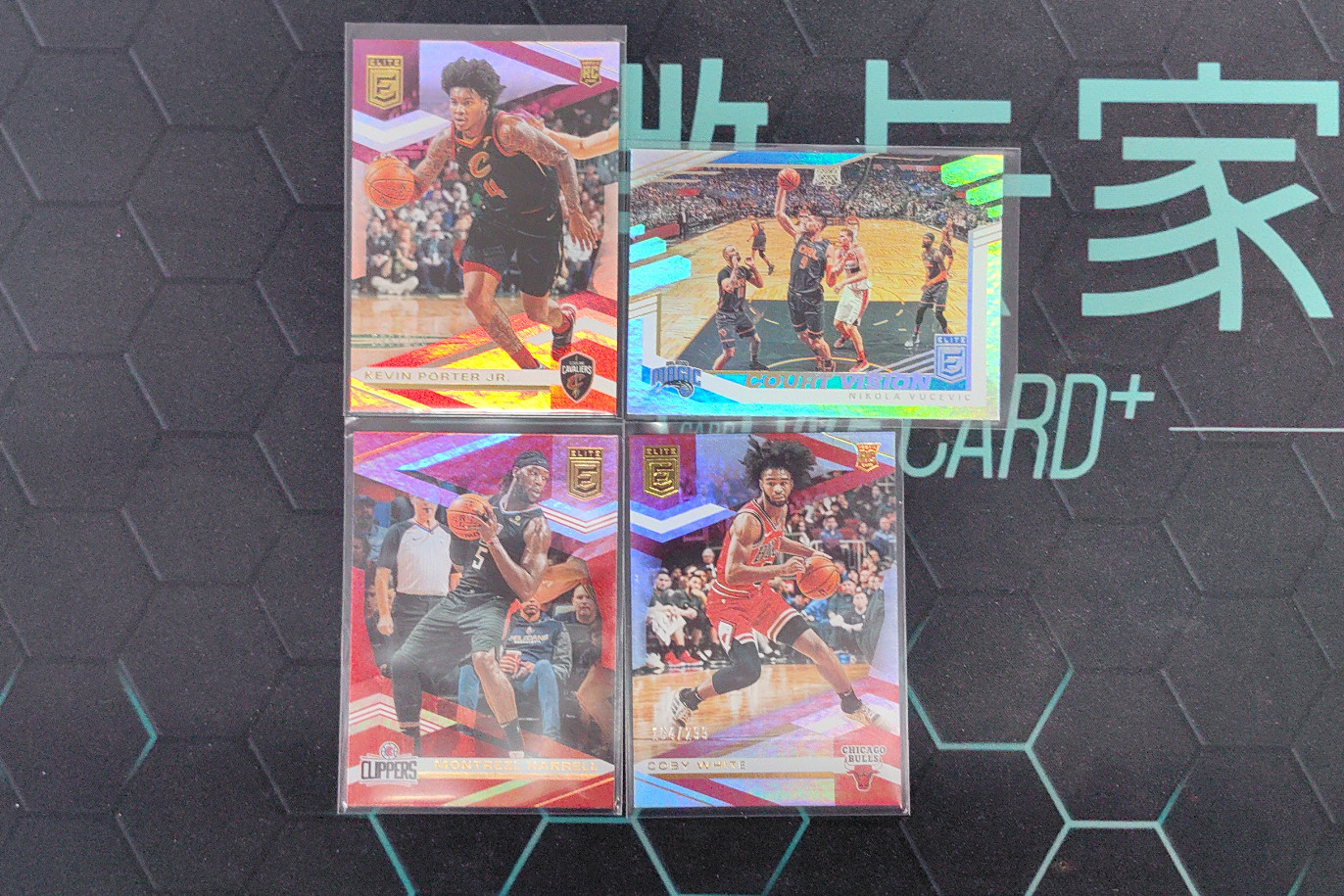 2019-20 Donruss Elite Coby White Nikola Vucevic Kevin Porter Jr. RC /299 LOT4
