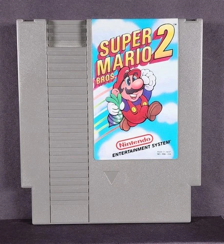 *NICE* Super Mario Bros. 2 (Nintendo NES, 1988) Cart - *TESTED* - FAST SHIPPING