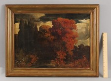 Antique Attr: HAROLD SAXTON BURR Old Lyme CT Tonalist Autumn Landscape Painting