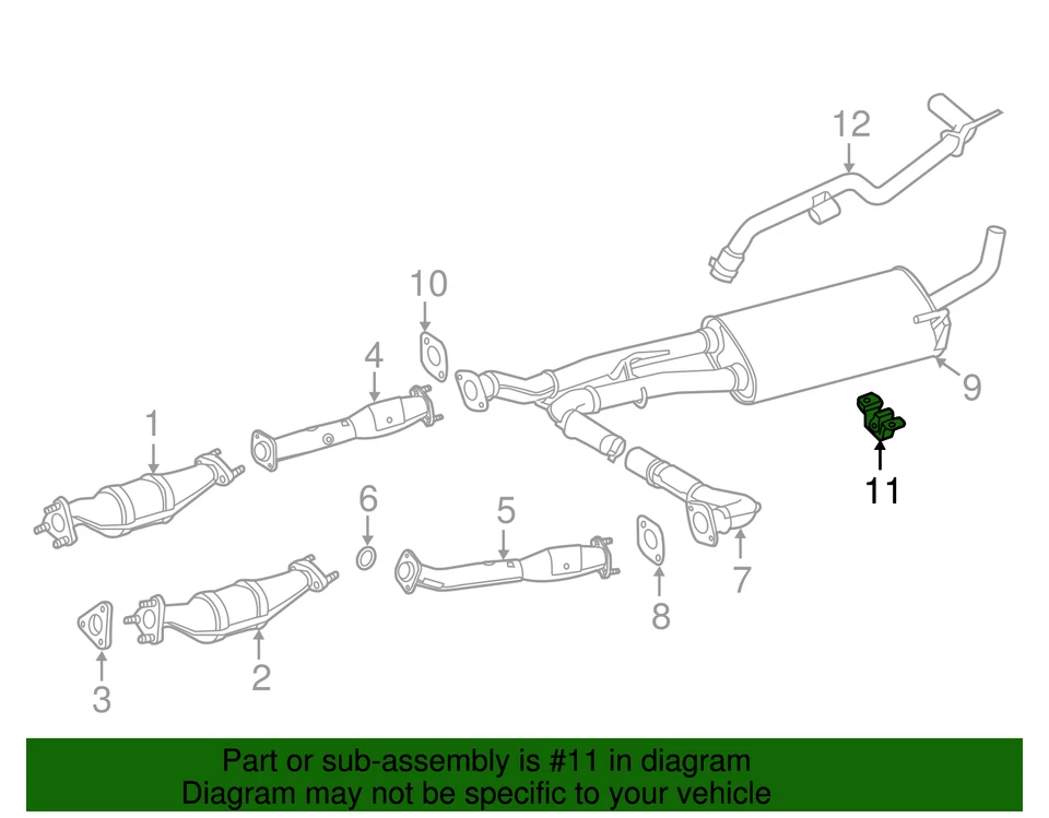 Cabide silenciador de escape genuíno Nissan NV1500 NV2500 NV3500 - Imagem 3 de 3