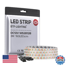 BTF-LIGHTING WS2812B IC RGB 5mm Ultra Narrow LED Strip 2020SMD DC12V Individuall