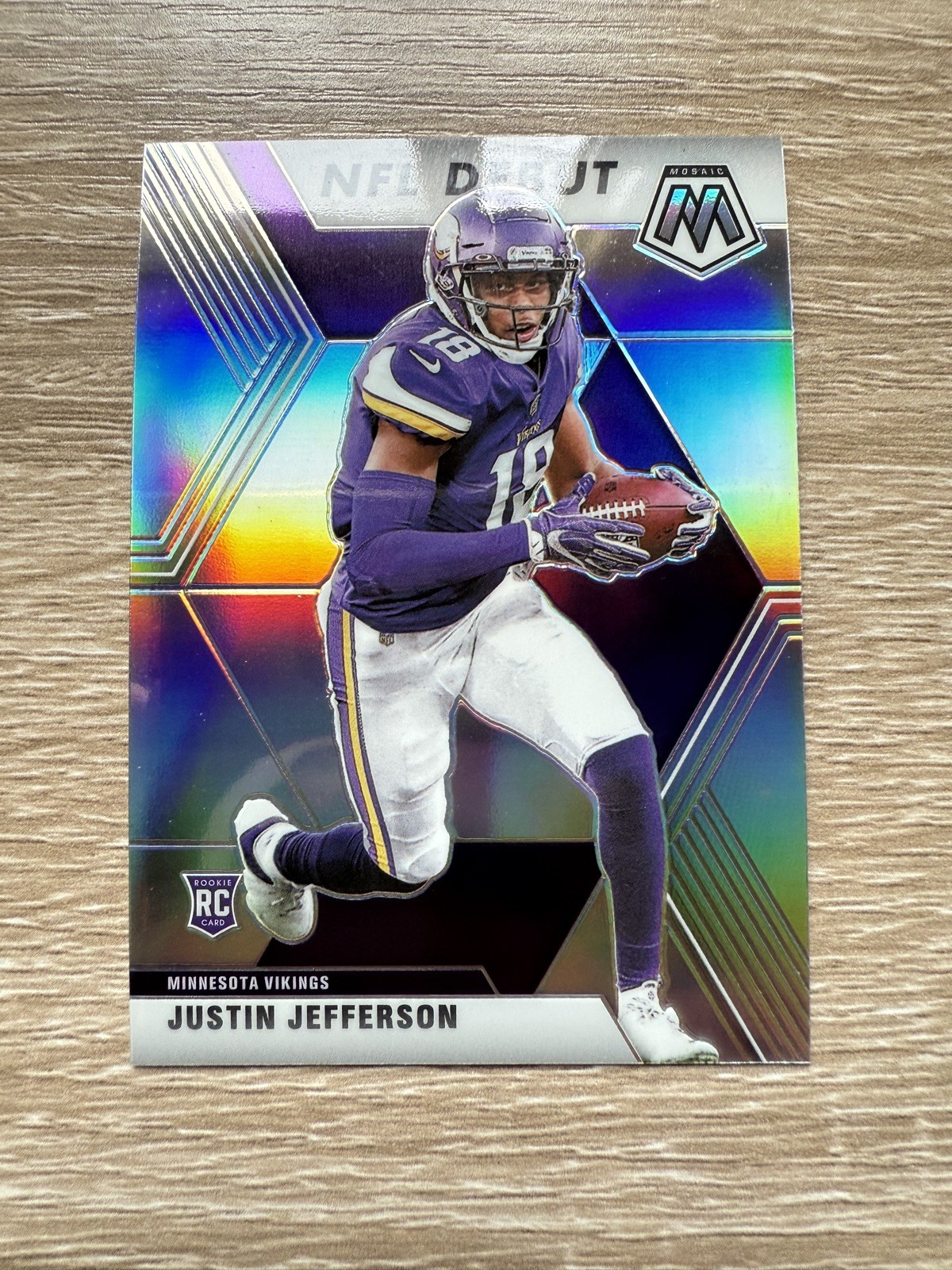 2020 Panini Mosaic #270 Justin Jefferson RC Silver Prizm NFL Debut | NFL Vikings