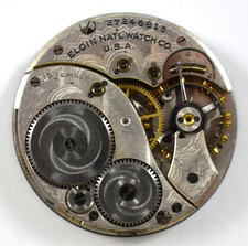 Vintage Elgin Grade 315 12s 15J OF Pocket Watch Movement lot.qn