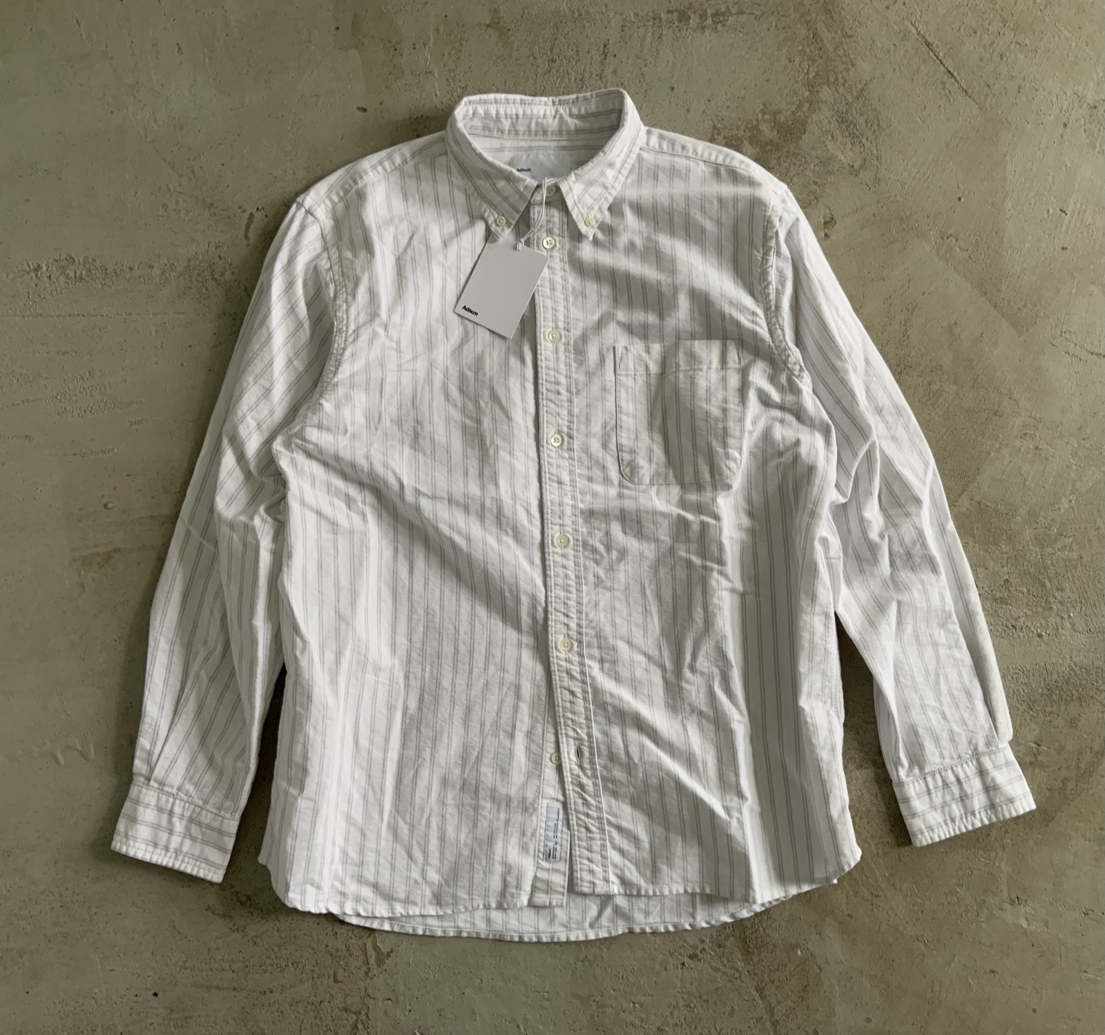 Adsum Premium BD Custom Oxford Shirt L Blue Strip… - image 1