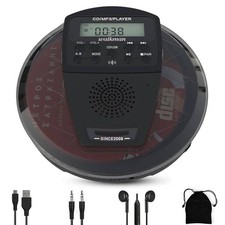 Rechargeable CD Player Portable with Bluetooth,Compact Anti-Skip Shockproof W...