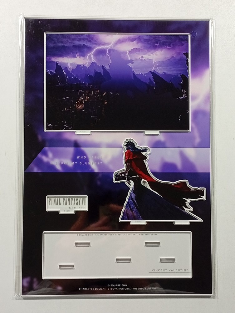 Diorama FF7 Rebirth Vincent Valentine, cadeau idéal en acrylique pour fan de Final Fantasy