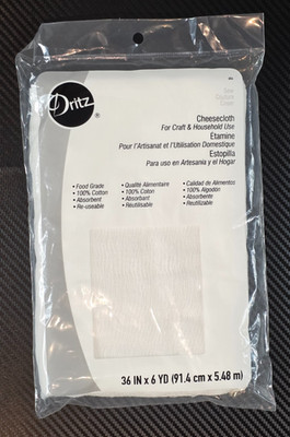 Dritz 606 Cheesecloth Food Grade #10 36-Inch x 6-Yards White