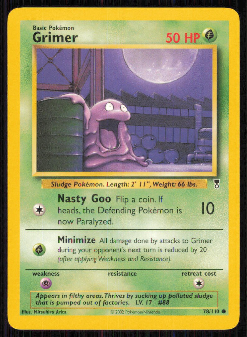 Grimer 78/110 Common Legendary Collection Pokemon Lightly Played