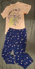 WN Skeleton Boys PJ Pajamas XL 14-16 2 Pc. Sleep Set New