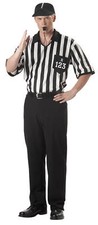 Adult Men Sport Referee Shirt Cap Halloween Costume