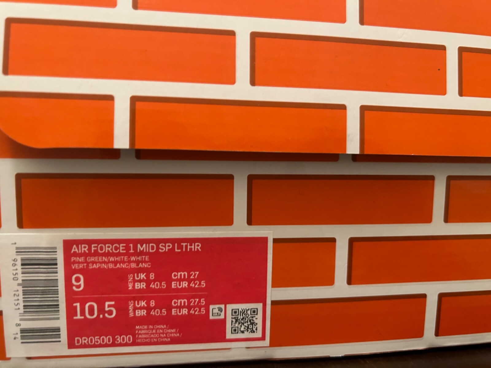 OFF WHITE X NIKE Nike Air Force 1 Mid x Off White verde pino nuove con scatola da uomo taglia 9