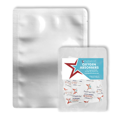 ( 100 Pack) 7 Mil Pint Premium Century Mylar Bags and 100cc Oxygen Absorbers