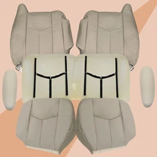 For Cadillac Escalade 2003-2006 Tan Front Side Armrest &Leather Seat Cover &Foam
